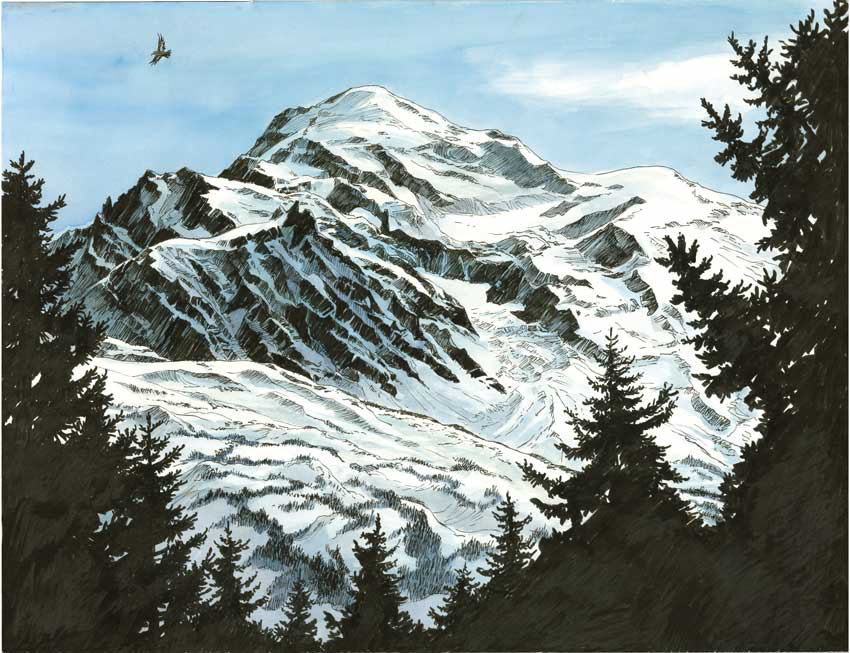 Le Mont Blanc (13x18 cm)